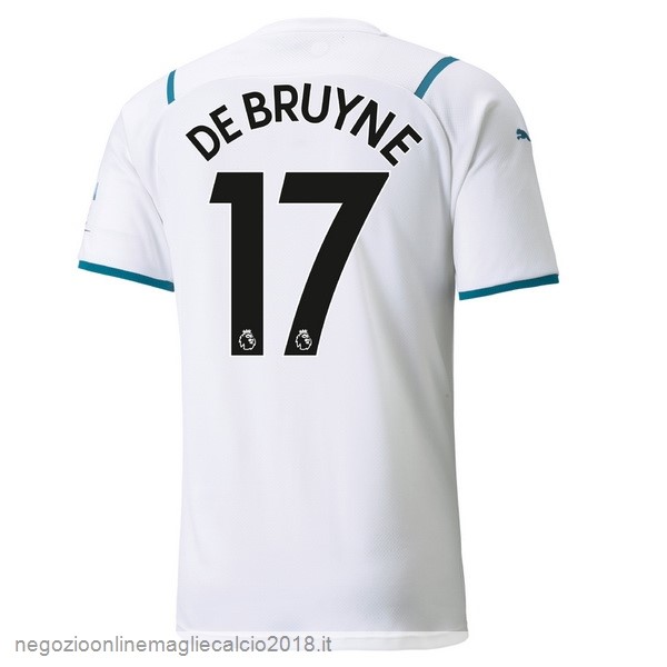 NO.17 De Bruyne Away Online Maglia Manchester City 2021/2022 Bianco