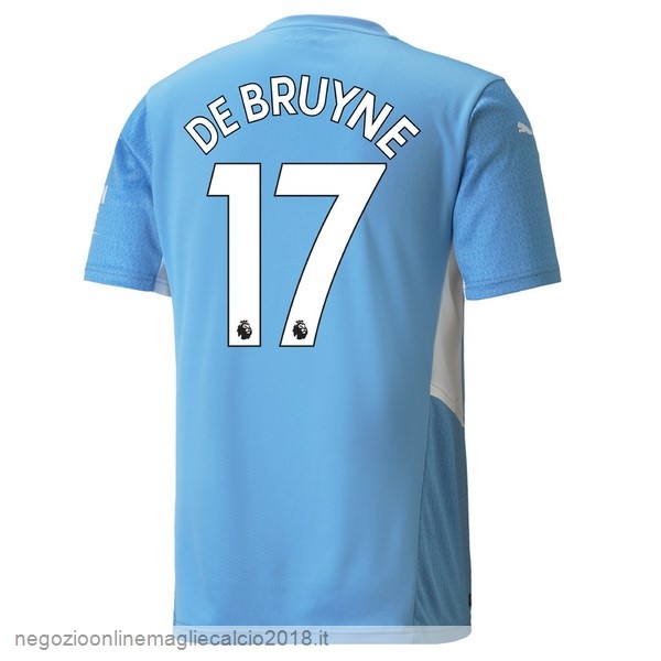 NO.17 De Bruyne Home Online Maglia Manchester City 2021/2022 Blu