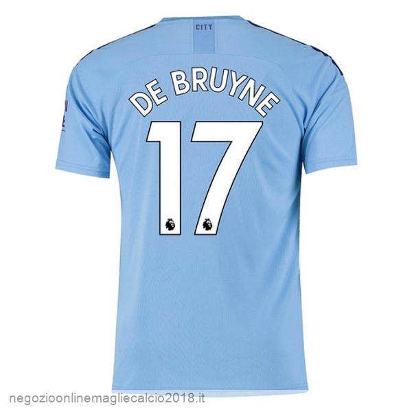 NO.17 De Bruyne Home Online Maglie Calcio Manchester City 2019/20 Blu