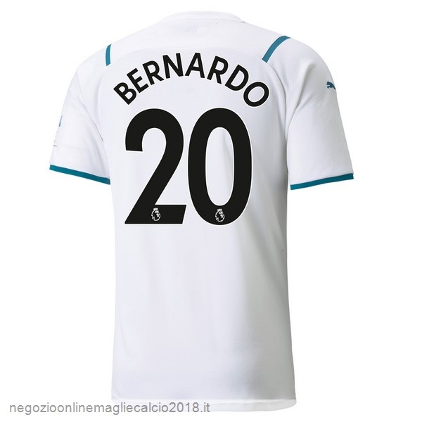 NO.20 Bernardo Away Online Maglia Manchester City 2021/2022 Bianco
