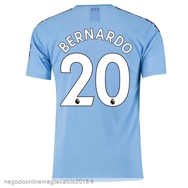 NO.20 Bernardo Home Online Maglie Calcio Manchester City 2019/20 Blu