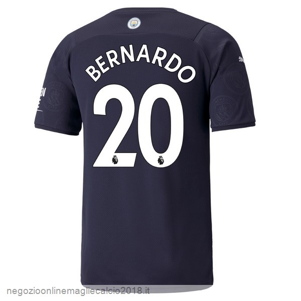 NO.20 Bernardo Terza Online Maglia Manchester City 2021/2022 Blu Navy