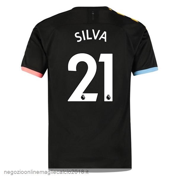 NO.21 Silva Away Online Maglie Calcio Manchester City 2019/20 Nero