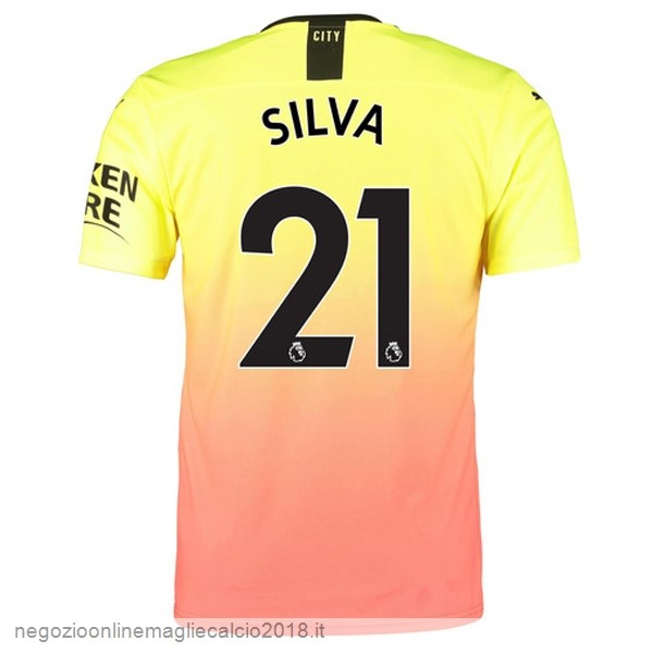NO.21 Silva Terza Online Maglie Calcio Manchester City 2019/20 Oroange