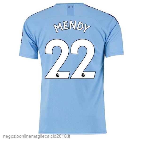 NO.22 Mendy Home Online Maglie Calcio Manchester City 2019/20 Blu
