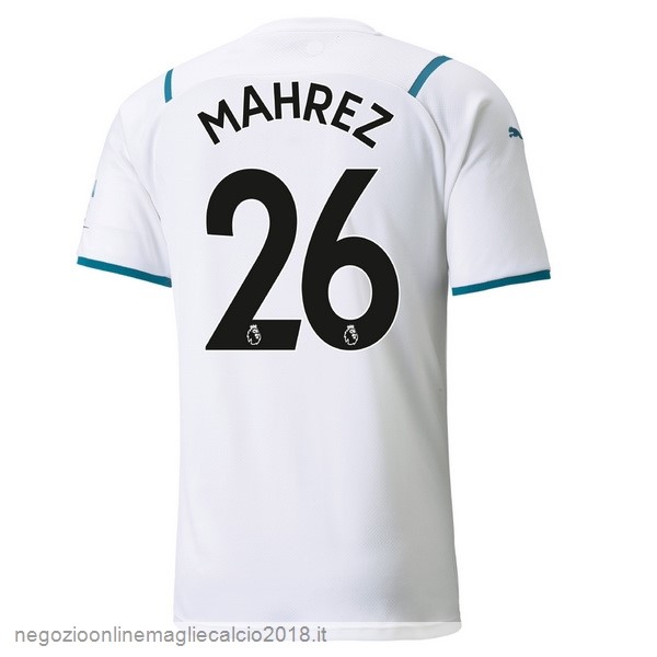 NO.26 Mahrez Away Online Maglia Manchester City 2021/2022 Bianco