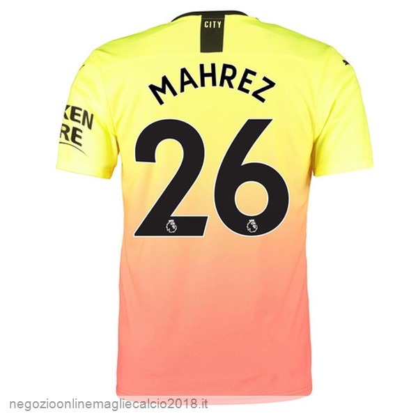 NO.26 Mahrez Terza Online Maglie Calcio Manchester City 2019/20 Oroange