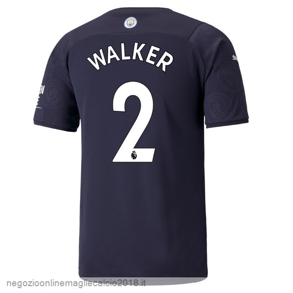 NO.2 Walker Terza Online Maglia Manchester City 2021/2022 Blu Navy