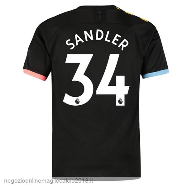NO.34 Sandler Away Online Maglie Calcio Manchester City 2019/20 Nero