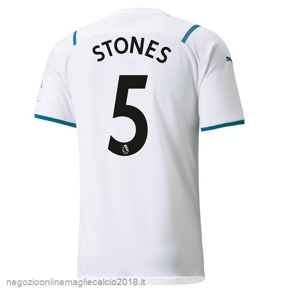 NO.5 Stones Away Online Maglia Manchester City 2021/2022 Bianco