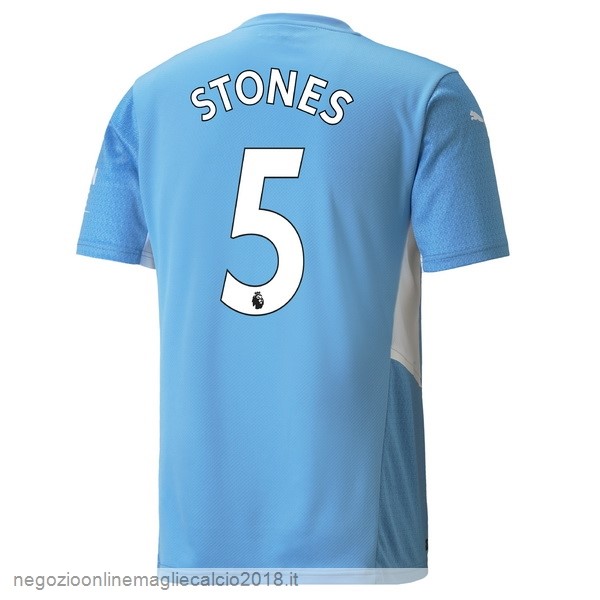 NO.5 Stones Home Online Maglia Manchester City 2021/2022 Blu