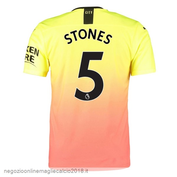NO.5 Stones Terza Online Maglie Calcio Manchester City 2019/20 Oroange