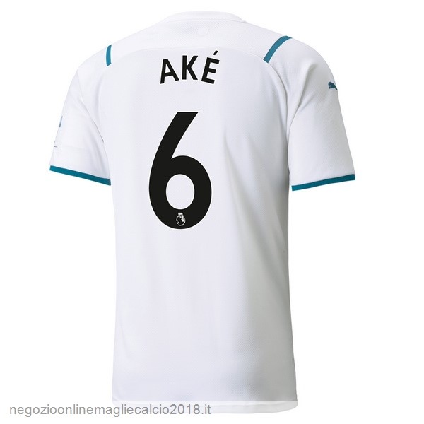 NO.6 Aké Away Online Maglia Manchester City 2021/2022 Bianco