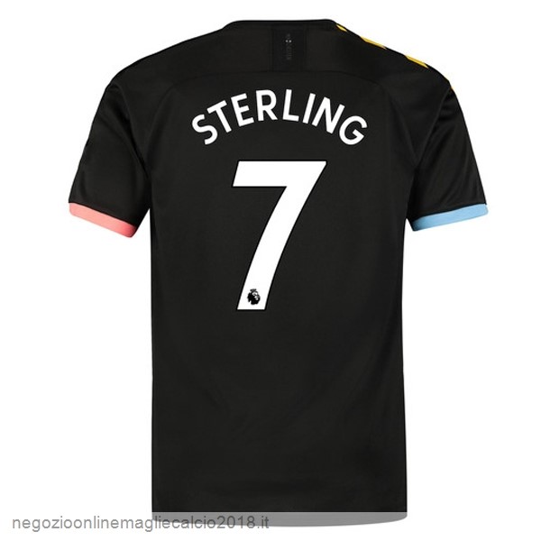 NO.7 Sterling Away Online Maglie Calcio Manchester City 2019/20 Nero