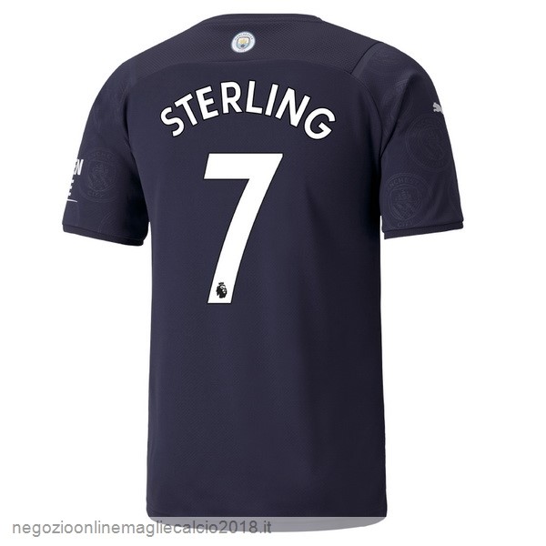 NO.7 Sterling Terza Online Maglia Manchester City 2021/2022 Blu Navy