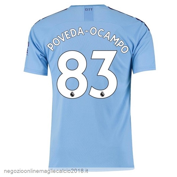 NO.83 Poveda Ocampo Home Online Maglie Calcio Manchester City 2019/20 Blu