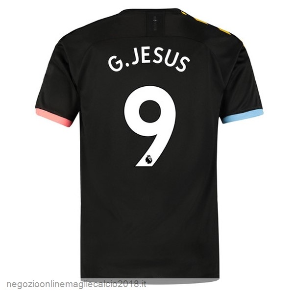 NO.9 G.Jesus Away Online Maglie Calcio Manchester City 2019/20 Nero