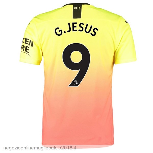 NO.9 G.Jesus Terza Online Maglie Calcio Manchester City 2019/20 Oroange
