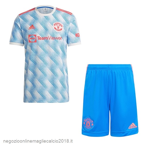 Away Online Set Completo Bambino Manchester United 2021/2022 Blu