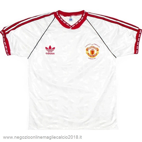 Away Online Maglia Manchester United Rétro 1991 Bianco