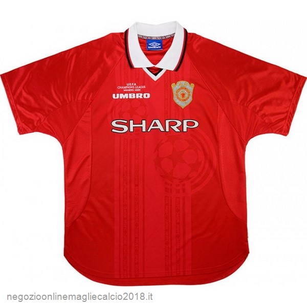 Home Online Maglie Calcio Manchester United Retro 1999 2000 Rosso