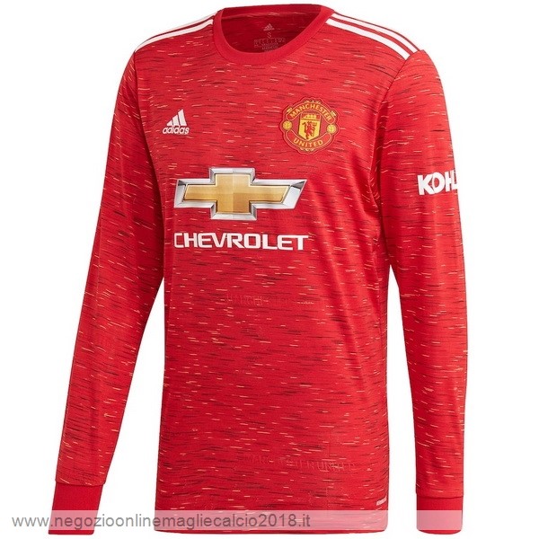 Home Online Manica lunga Manchester United 2020/21 Rosso