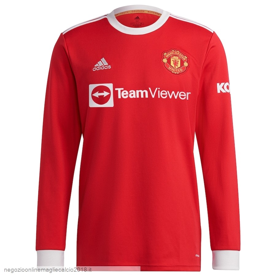 Home Online Manica lunga Manchester United 2021/2022 Rosso