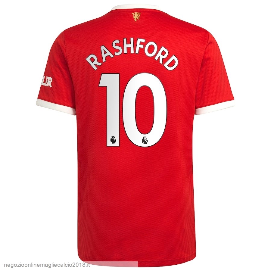 NO.10 Rashford Home Online Maglia Manchester United 2021/2022 Rosso