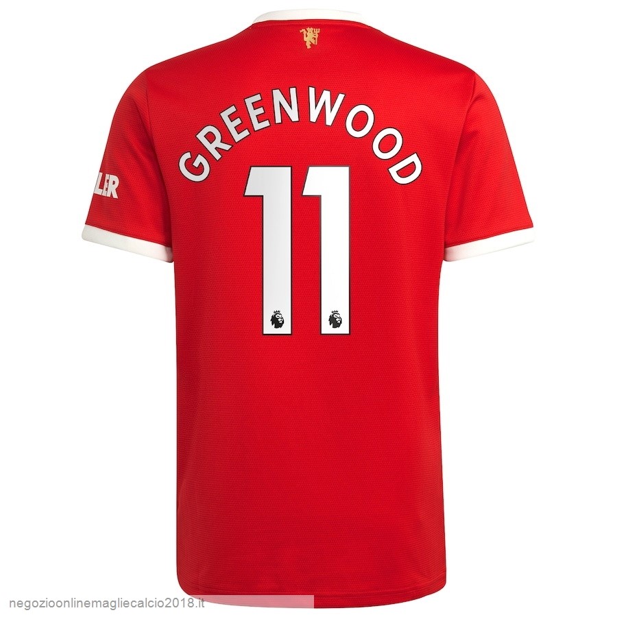 NO.11 Greenwood Home Online Maglia Manchester United 2021/2022 Rosso