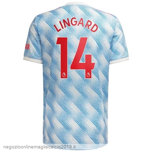 NO.14 Lingard Away Online Maglia Manchester United 2021/2022 Blu