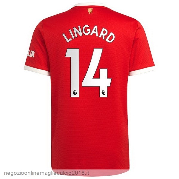 NO.14 Lingard Home Online Maglia Manchester United 2021/2022 Rosso