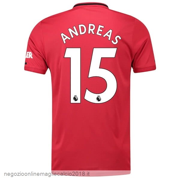 NO.15 Andreas Home Online Maglia Manchester United 2019/20 Rosso