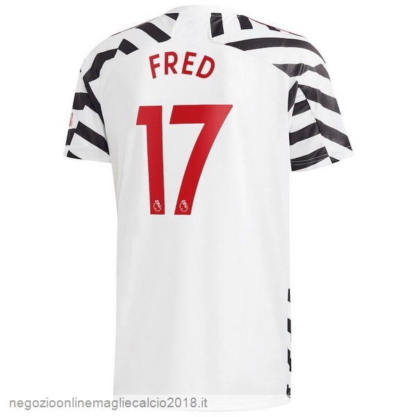 NO.17 Fred Terza Online Maglia Manchester United 2020/21 Bianco