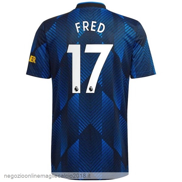NO.17 Fred Terza Online Maglia Manchester United 2021/2022 Blu