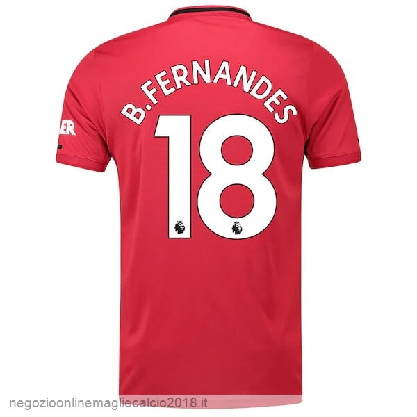 NO.18 B. Fernandes Home Online Maglia Manchester United 2019/20 Rosso