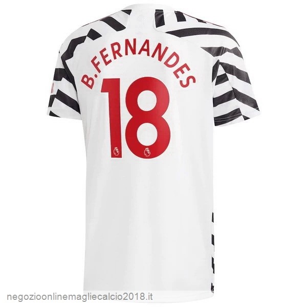 NO.18 B. Fernandes Terza Online Maglia Manchester United 2020/21 Bianco