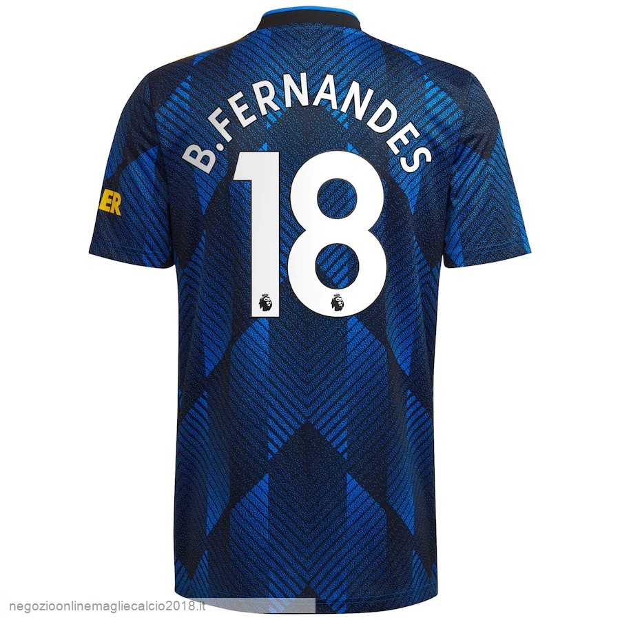 NO.18 B. Fernandes Terza Online Maglia Manchester United 2021/2022 Blu