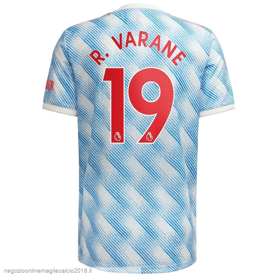 NO.19 R. Varane Away Online Maglia Manchester United 2021/2022 Blu