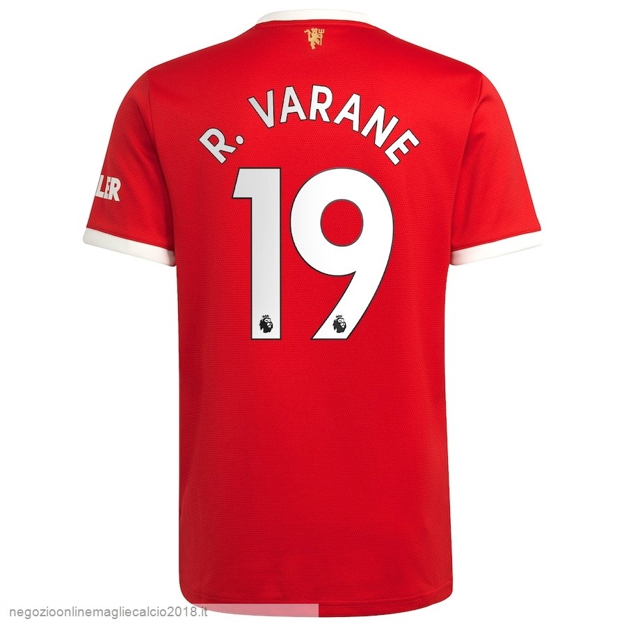 NO.19 R. Varane Home Online Maglia Manchester United 2021/2022 Rosso