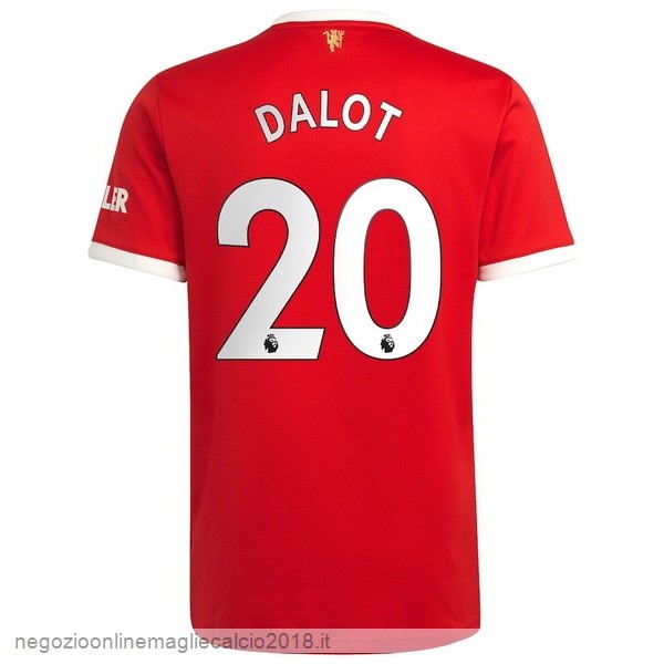NO.20 Dalot Home Online Maglia Manchester United 2021/2022 Rosso