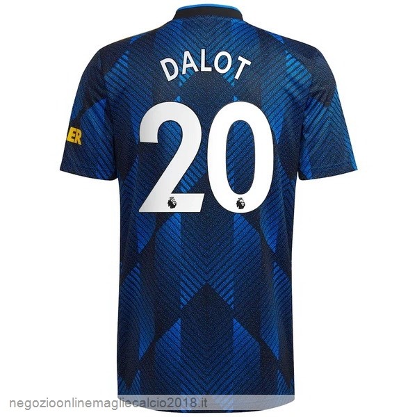 NO.20 Dalot Terza Online Maglia Manchester United 2021/2022 Blu