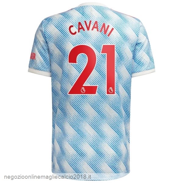 NO.21 Cavani Away Online Maglia Manchester United 2021/2022 Blu