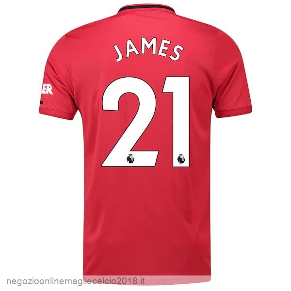 NO.21 James Home Online Maglia Manchester United 2019/20 Rosso