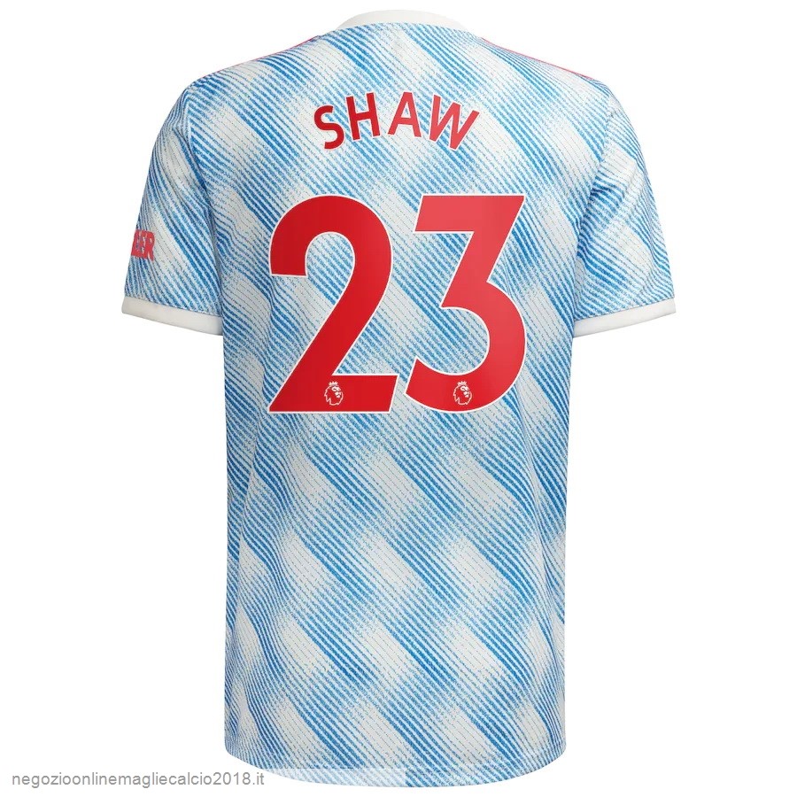 NO.23 Shaw Away Online Maglia Manchester United 2021/2022 Blu