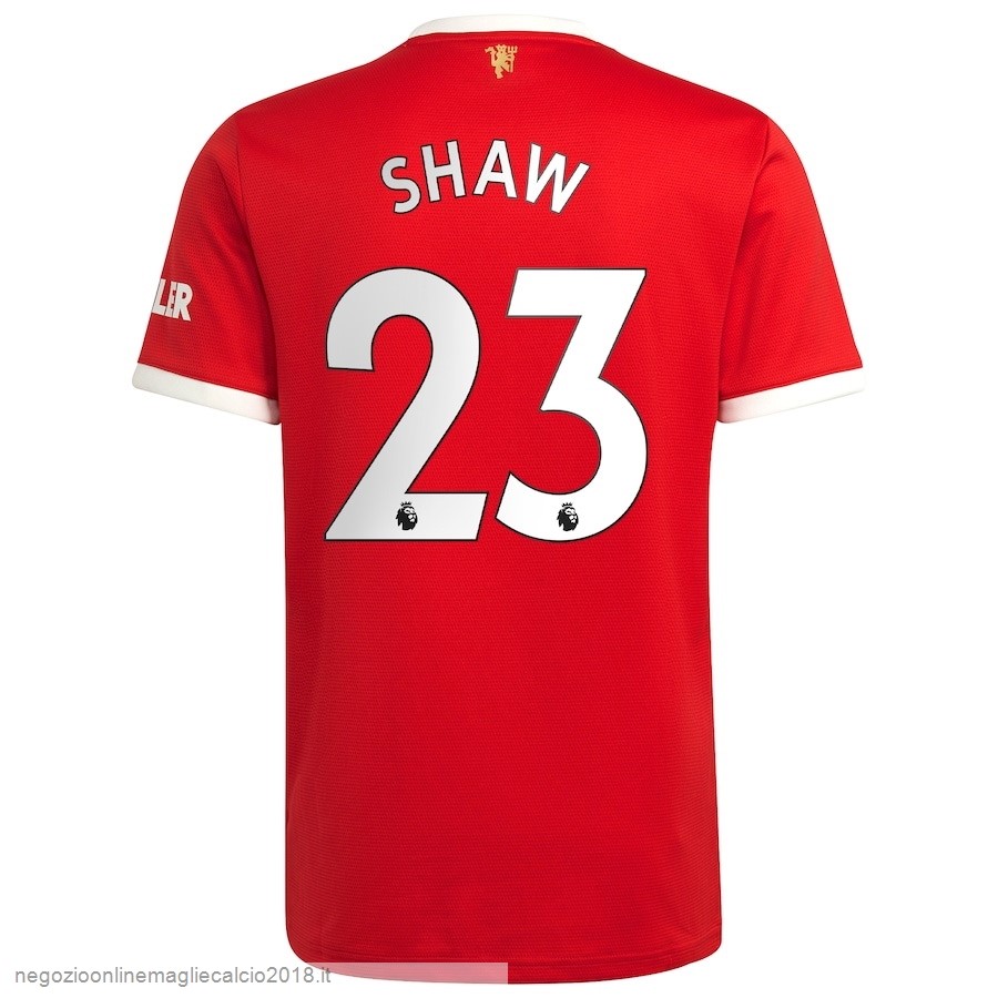 NO.23 Shaw Home Online Maglia Manchester United 2021/2022 Rosso