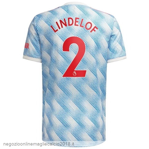 NO.2 Lindelof Away Online Maglia Manchester United 2021/2022 Blu