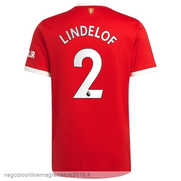 NO.2 Lindelof Home Online Maglia Manchester United 2021/2022 Rosso