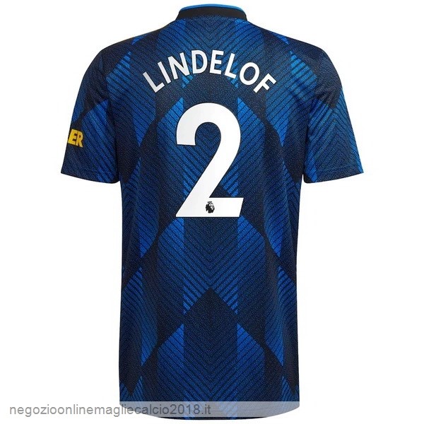 NO.2 Lindelof Terza Online Maglia Manchester United 2021/2022 Blu