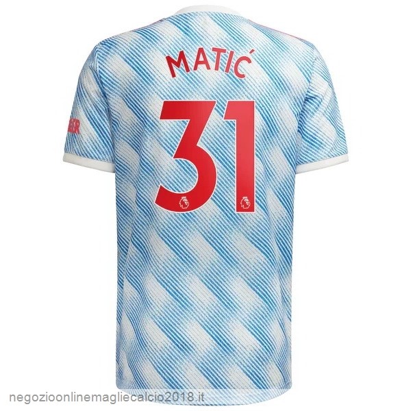 NO.31 Matic Away Online Maglia Manchester United 2021/2022 Blu