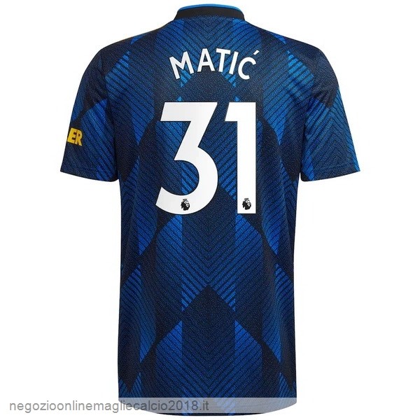 NO.31 Matic Terza Online Maglia Manchester United 2021/2022 Blu